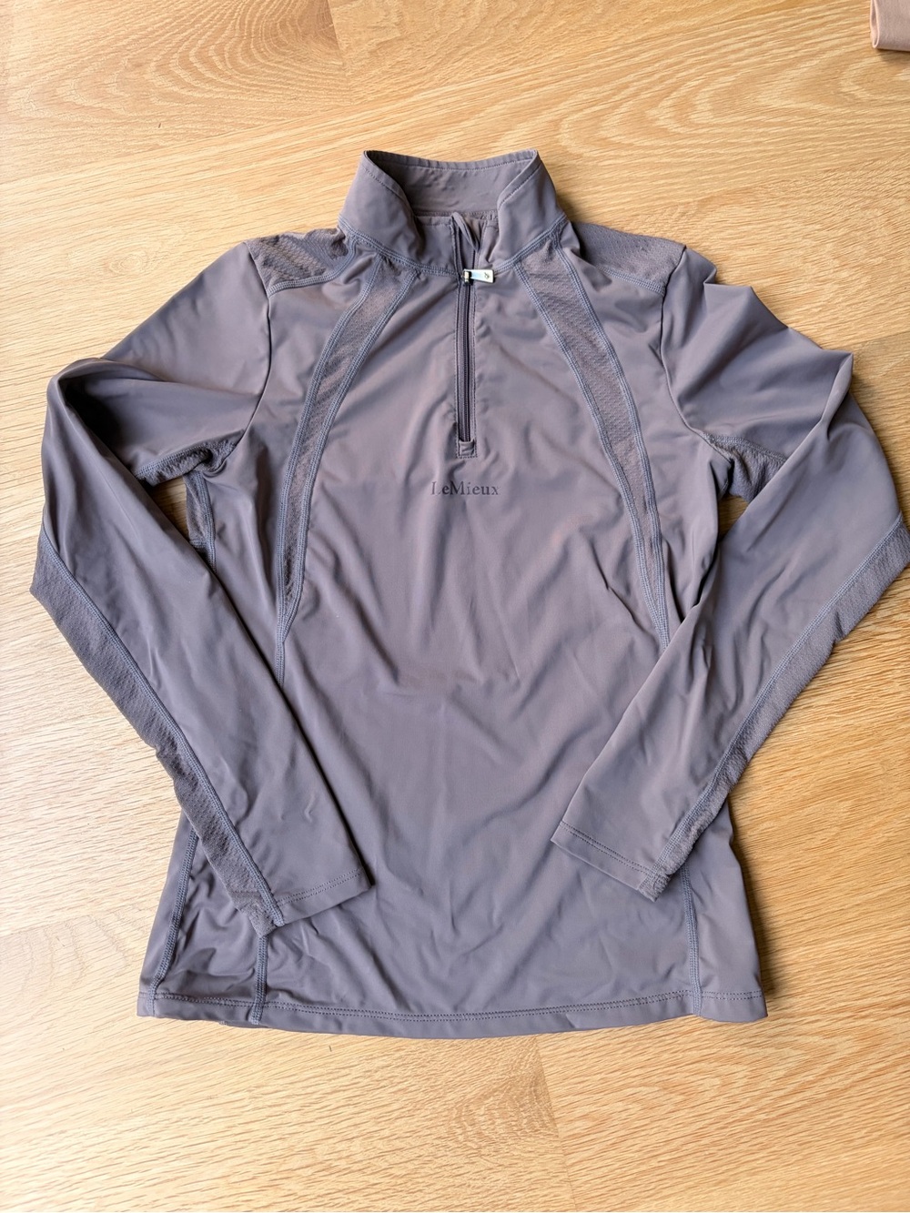 LeMieux Young Rider Mia Mesh long sleeve base layer top Walnut 13-14 yrs
